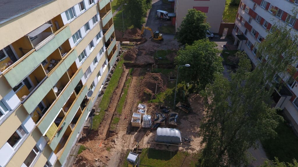 Soojustorustik ehitustööd Valgas Metsa tn ja Pärna pst piirkonnas
